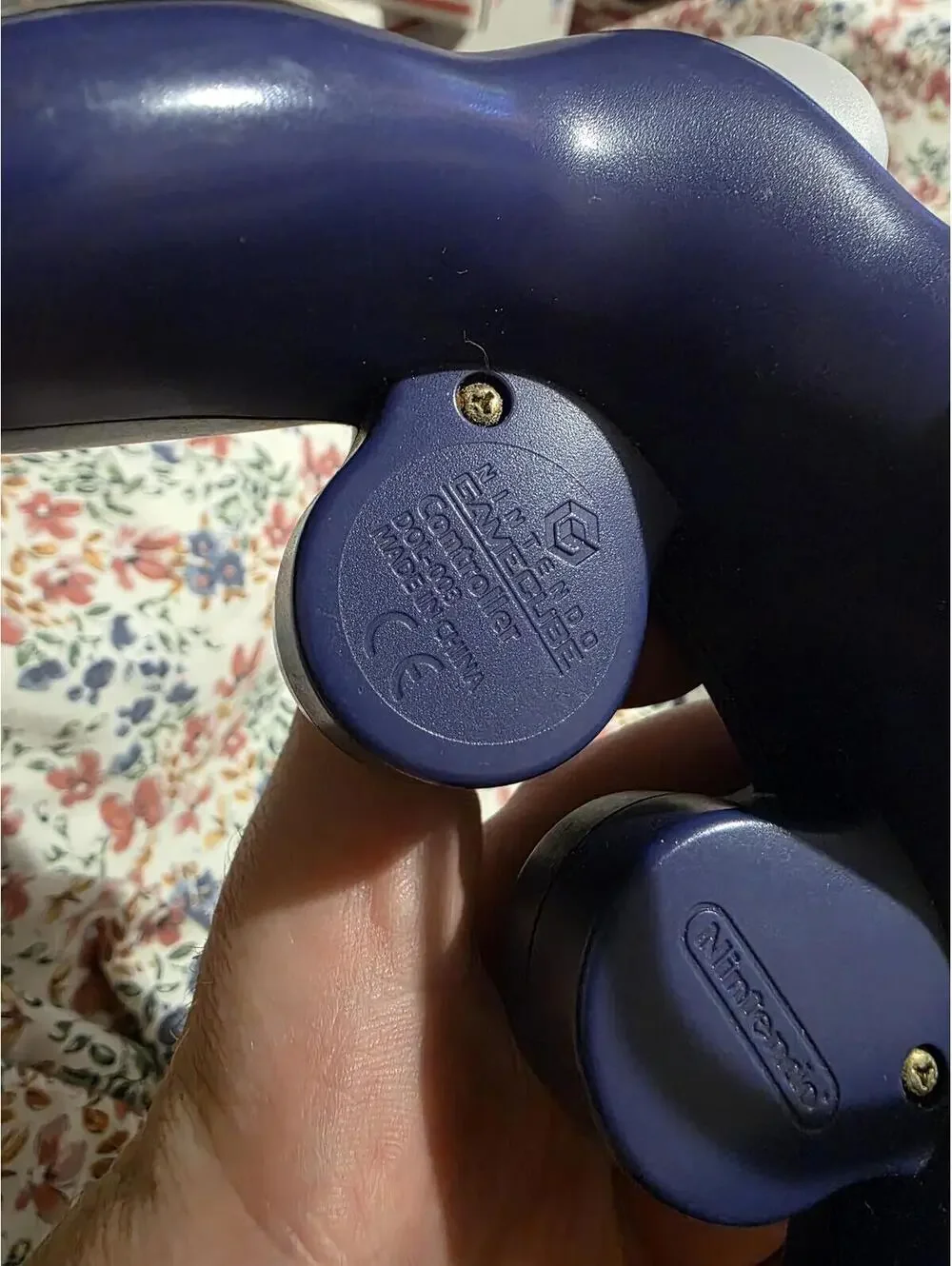 Vtg OEM Nintendo GameCube Wired Controller Indigo W/Cord Extender